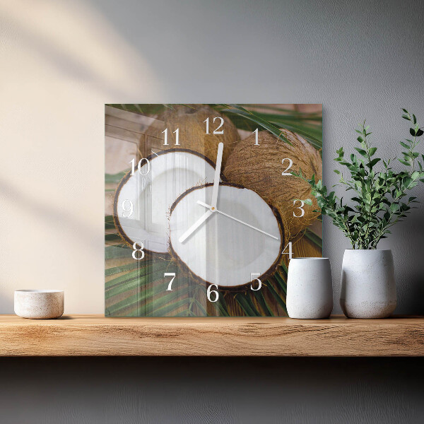 Orologio quadrato Noci di cocco