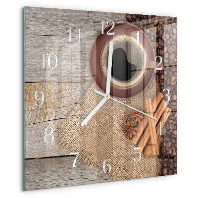 Orologio quadrato chicchi di caffè
