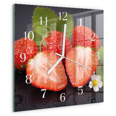Orologio quadrato Fragole