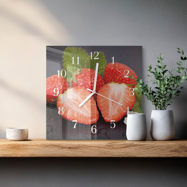 Orologio quadrato Fragole