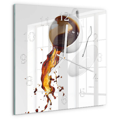 Orologio quadrato Caffè