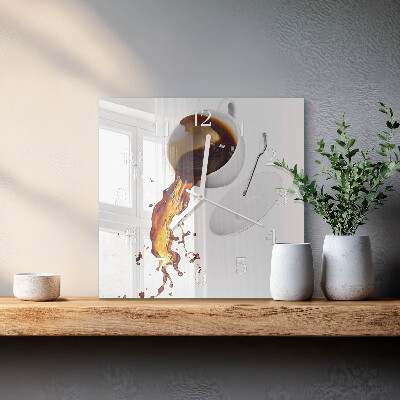 Orologio quadrato Caffè