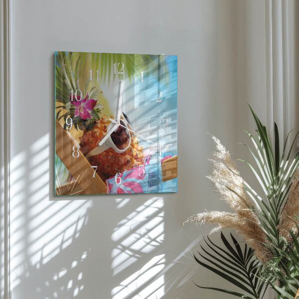 Orologio quadrato Ananas