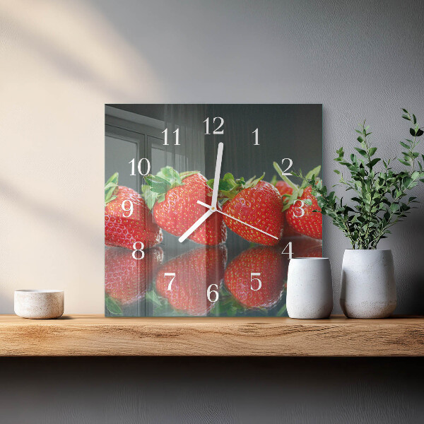 Orologio quadrato Fragole