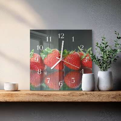 Orologio quadrato Fragole