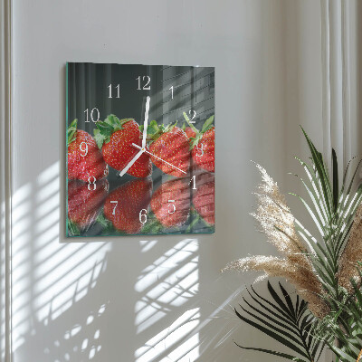Orologio quadrato Fragole