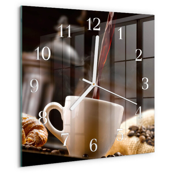 Orologio quadrato Caffè