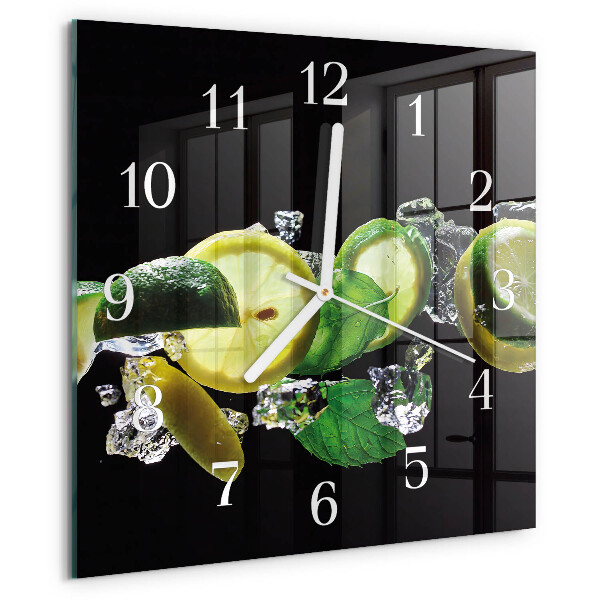 Orologio quadrato Limone e lime