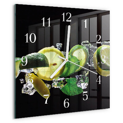 Orologio quadrato Limone e lime