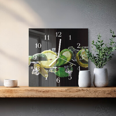 Orologio quadrato Limone e lime