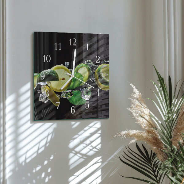 Orologio quadrato Limone e lime