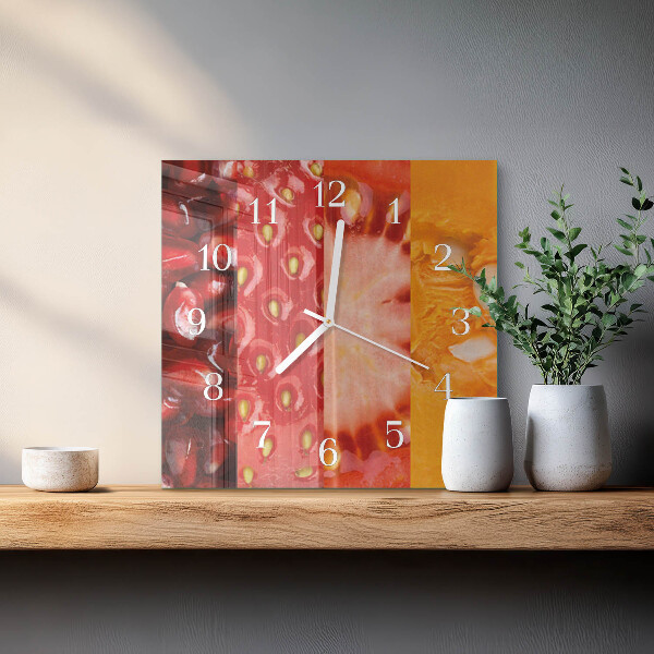 Orologio quadrato Frutta