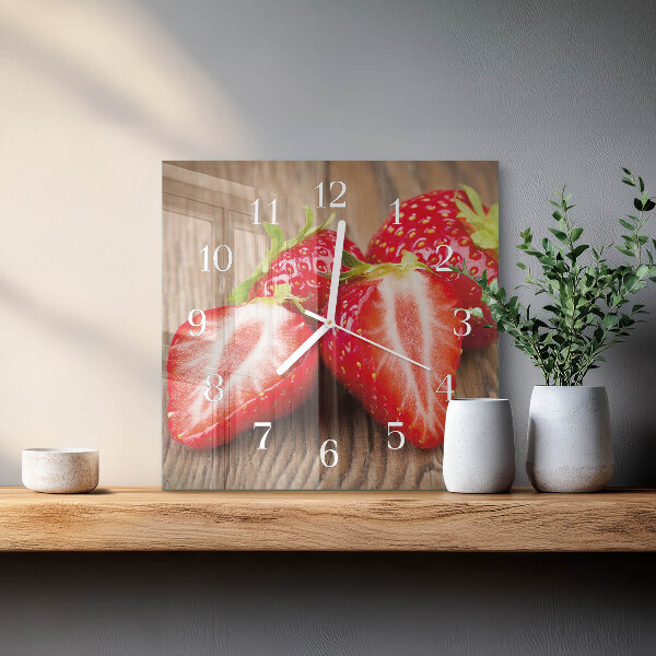 Orologio quadrato Fragole