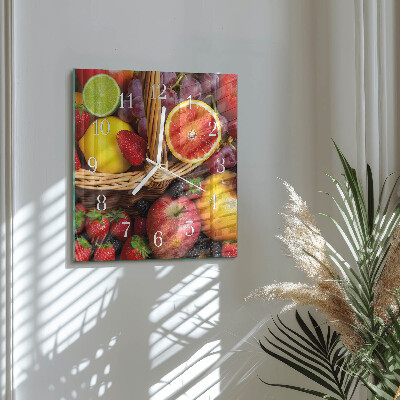 Orologio quadrato Frutta