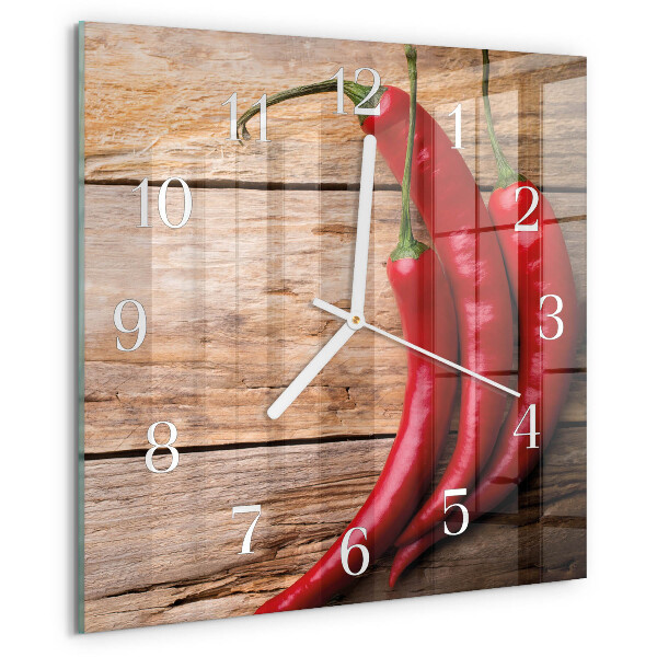 Orologio quadrato peperoncini