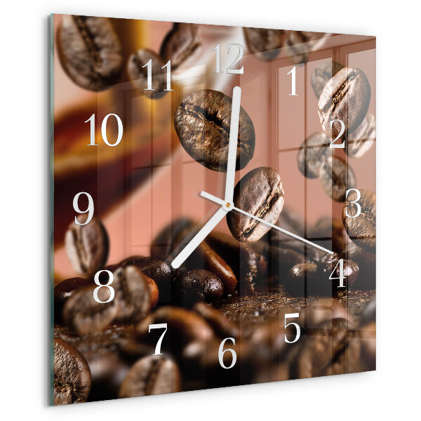 Orologio quadrato chicchi di caffè