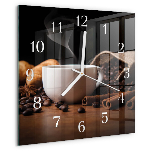 Orologio quadrato Caffè