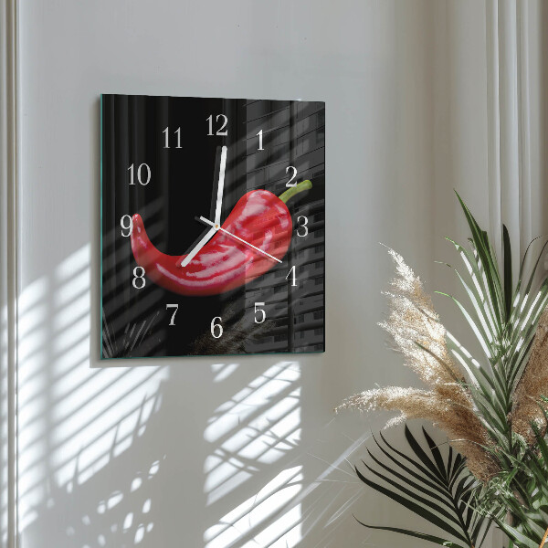 Orologio quadrato peperoncini