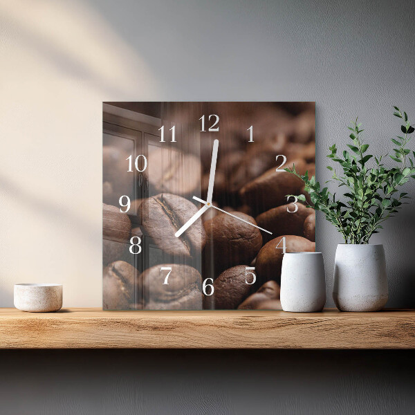 Orologio quadrato chicchi di caffè