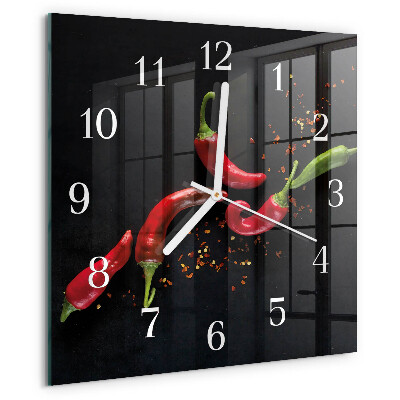 Orologio quadrato peperoncini