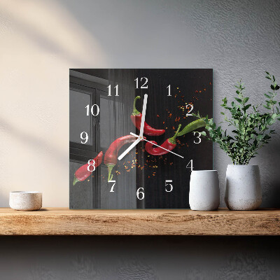 Orologio quadrato peperoncini