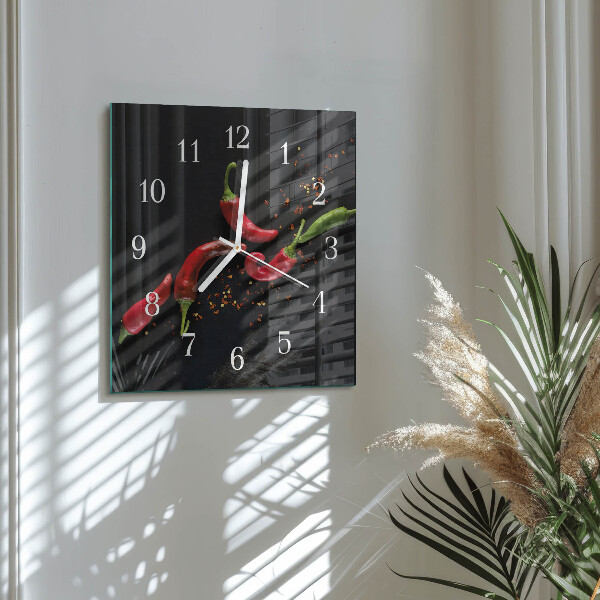 Orologio quadrato peperoncini