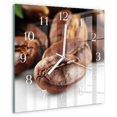 Orologio quadrato chicchi di caffè