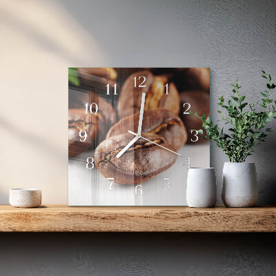 Orologio quadrato chicchi di caffè