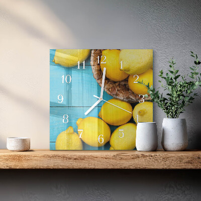 Orologio quadrato limoni