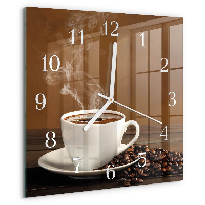 Orologio quadrato Caffè