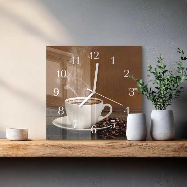 Orologio quadrato Caffè