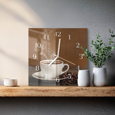 Orologio quadrato Caffè
