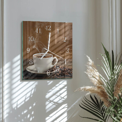 Orologio quadrato Caffè