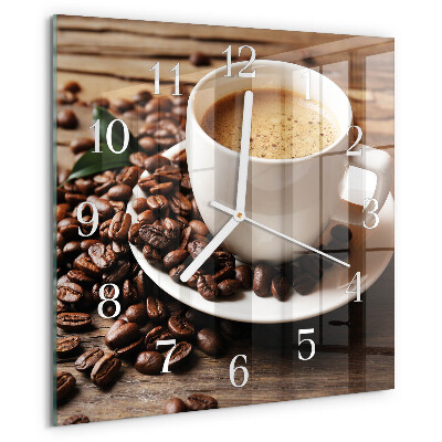 Orologio quadrato Caffè