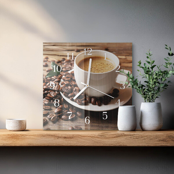 Orologio quadrato Caffè