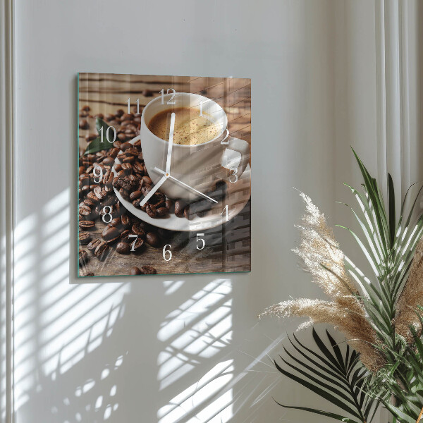 Orologio quadrato Caffè