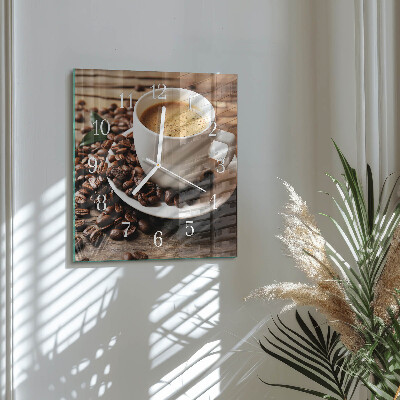 Orologio quadrato Caffè