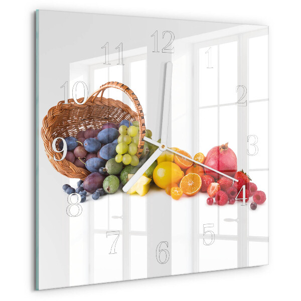 Orologio quadrato Frutta