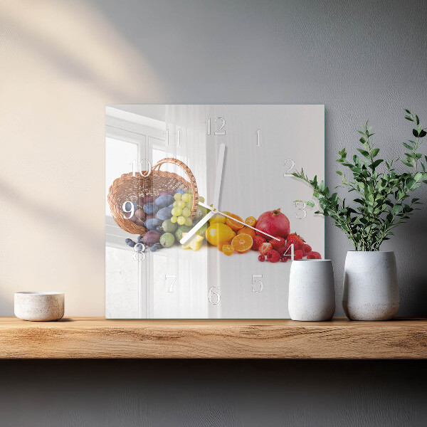 Orologio quadrato Frutta
