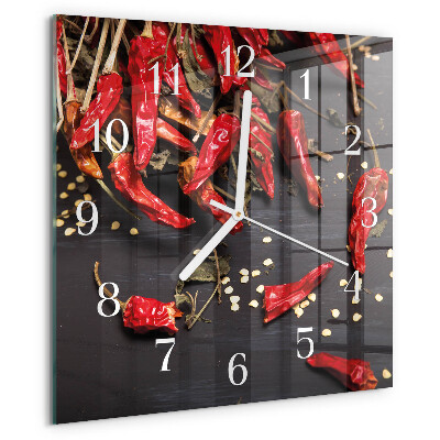Orologio quadrato peperoncini