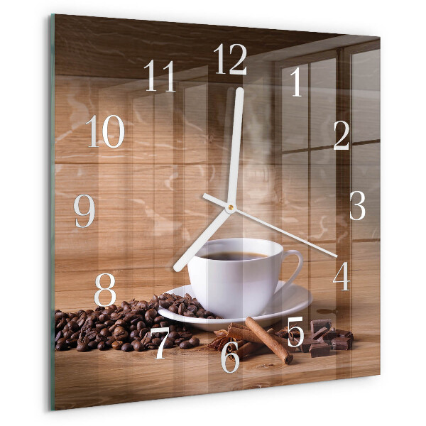 Orologio quadrato Caffè