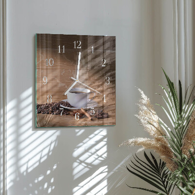 Orologio quadrato Caffè
