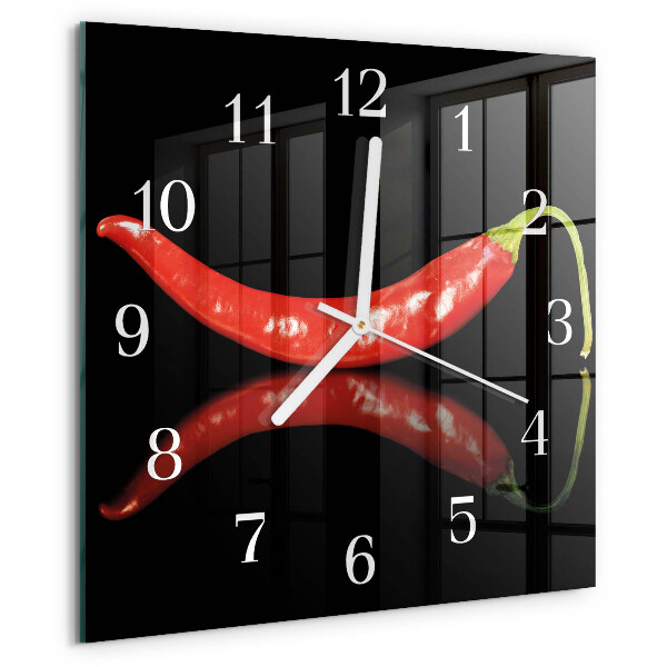 Orologio quadrato peperoncini