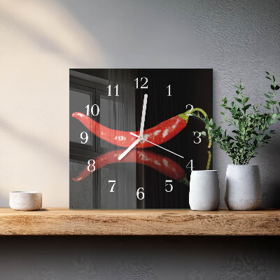 Orologio quadrato peperoncini