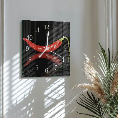 Orologio quadrato peperoncini