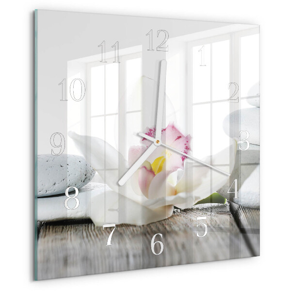 Orologio quadrato Orchidea