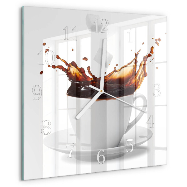 Orologio quadrato Caffè