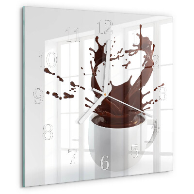 Orologio quadrato Caffè