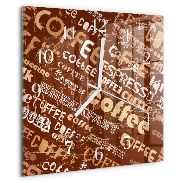 Orologio quadrato Caffè