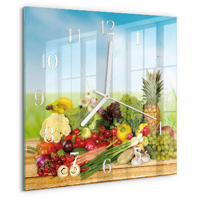 Orologio quadrato Verdure Frutta
